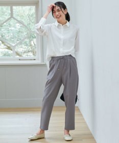 ANY 【ウエストゴム】イージーケアライトストレッチテーパードパンツ