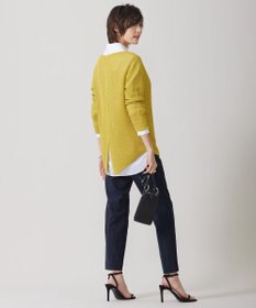 ICB 【洗える】 ペーパーブレンドシャインニット プルオーバー