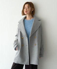 YECCA VECCA ウール混ミドル丈Pコート