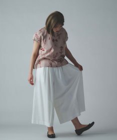 muuc 【ゆったりシルエットで涼しく上品】植物の影絵プリント プルオーバー