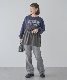 Green Parks ＧＵＭストレッチデニムセンター切替ストレートフレアパ