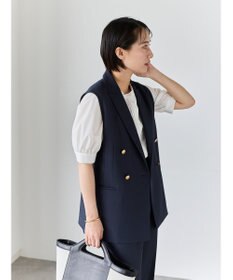 Te chichi リネンライクダブルブレストジレ(セットアップ可)