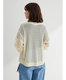 Green Parks 洗えるすかし編みニットカーディガン