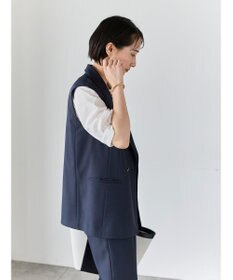 Te chichi リネンライクダブルブレストジレ(セットアップ可)
