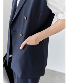 Te chichi リネンライクダブルブレストジレ(セットアップ可)