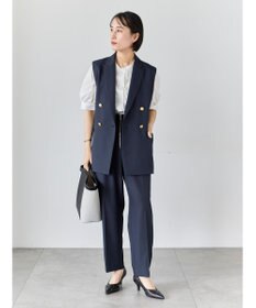 Te chichi リネンライクダブルブレストジレ(セットアップ可)