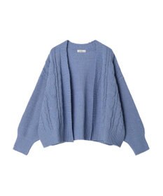 earth music&ecology ベロアモールケーブルカーディガン