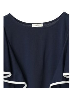 earth music&ecology パイピングフレアスリーブカットソー