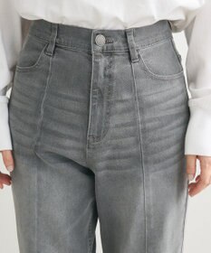 Green Parks ＧＵＭストレッチデニムセンター切替ストレートフレアパ