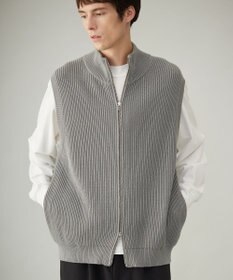 UNFILO MENS スウェットライク ジップベスト [24年秋冬商品]