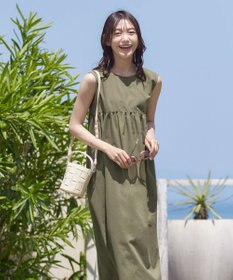 Tiaclasse 【洗える】後ろリボンギャザーワンピース