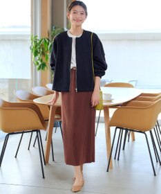 Tiaclasse ダンボールポンチノーカラーブルゾン