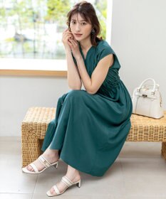 ANY SIS 【洗える】フロントボタンギャザー ワンピース