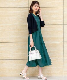 ANY SIS L 【洗える】フロントボタンギャザー ワンピース