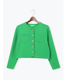 Te chichi レタードポケットジャケットカーディガン