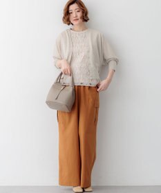 23区 【WEB&一部店舗限定カラーあり】シャイニーシアー ドルマンスリーブ カーディガン