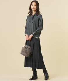 J.PRESS LADIES 【WEB限定カラーあり】T/W ミルドチェック＆千鳥 プリーツ スカート