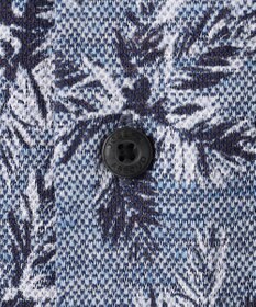 JOSEPH ABBOUD 【吸水速乾/ストレッチ/ノルマンディーリネン】リネンハニカム プリントジャージー シャツ