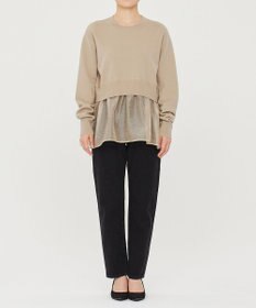 uncrave ウール ナイロン ペプラム ニット（uncrave STANDARD）