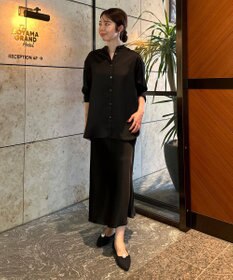 UNFILO 【新色・新サイズ登場！】サテン ナロースカート