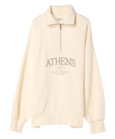 earth music&ecology ハーフジップロゴチュニック