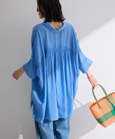 Green Parks スラブシアーシャツチュニック