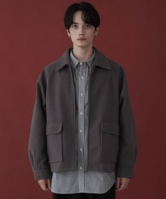 WEGO 【ユニセックス着用ITEM】メルトンショートZIPブルゾン