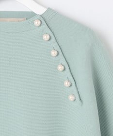 自由区 S ポリエステルホールガーメントラグランボタン ニット