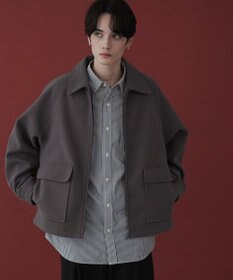 WEGO 【ユニセックス着用ITEM】メルトンショートZIPブルゾン