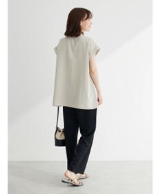 Green Parks フレンチスリーブタックブラウス