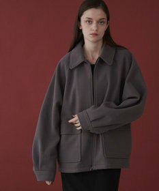 WEGO 【ユニセックス着用ITEM】メルトンショートZIPブルゾン