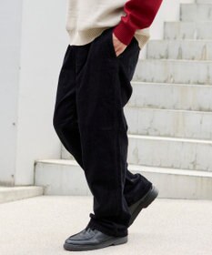 WEGO 【ユニセックス着用ITEM/ウエストゴム/SMLサイズ展開】コーデュロイイージーストレートパンツ