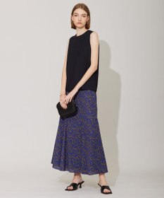 ICB 【洗える】シルエットフラワープリント マーメイドスカート