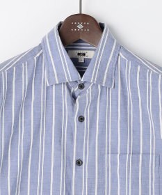JOSEPH ABBOUD 【キングサイズ・清涼・リネンブレンド】コットンリネン ボイルコード　半袖 シャツ