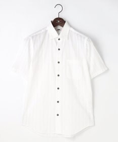 JOSEPH ABBOUD 【キングサイズ・清涼・リネンブレンド】コットンリネン ボイルコード　半袖 シャツ