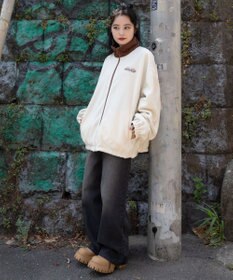 WEGO 【ユニセックス着用ITEM/リバーシブル/2WAY】リバーシブルフリースブルゾン