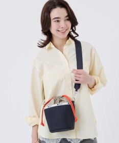 LeSportsac SM DRAWSTRING BUCKET/ディープシーベージュ/マンダリンコード