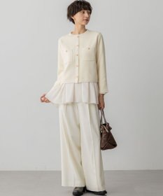 23区 【洗える】ベロアニット カーディガン