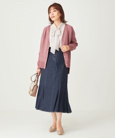 ANY SIS 【洗える】Vネックミディ カーディガン