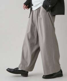 WEGO 起毛TR ワイドストレートスラックス