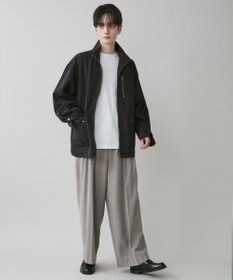 WEGO 起毛TR ワイドストレートスラックス