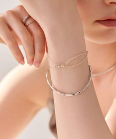 Phoebe 〈金属アレルギー対応〉バブルニュアンスバングル　シルバー/ニッケルフリー