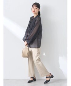 earth music&ecology シアーリボンシャツ