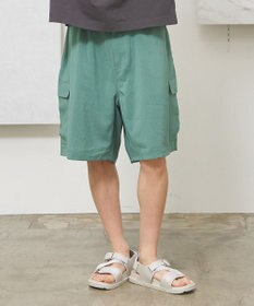J.PRESS YORK STREET 【UNISEX】リネンライクイージーカーゴ ハーフパンツ