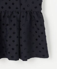 #Newans 【洗濯機可】ジャガ―ドドットペプラムブラウス