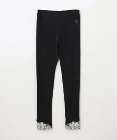 組曲 KIDS 【150-160㎝】10分丈フラワープリント レギンス