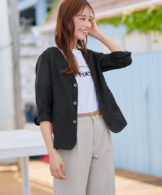 Tiaclasse 【洗える】 シアーカラーレスジャケット