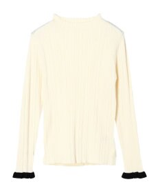 earth music&ecology 配色フリルニットプルオーバー