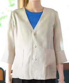 Tiaclasse 【洗える】 シアーカラーレスジャケット