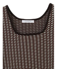 Green Parks ジャガード柄スクエアニットプルオーバー